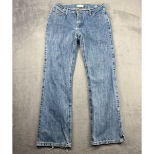 Wrangler Cowgirl Cut Cash Ultimate Riding Jeans Women's 11/12x32 Blue Distressed